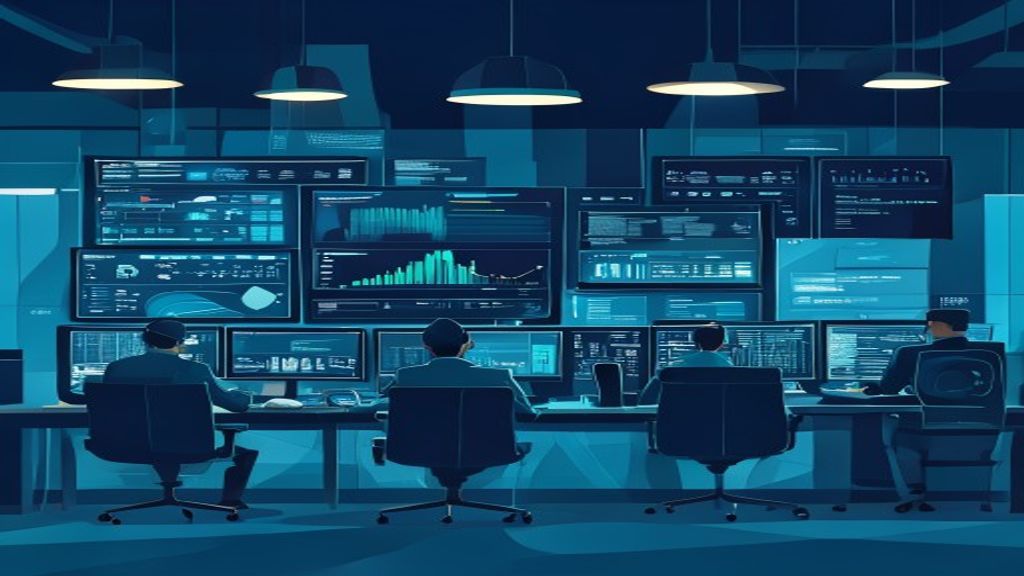 Ilustracion sobre seguridad empresarial y SOC